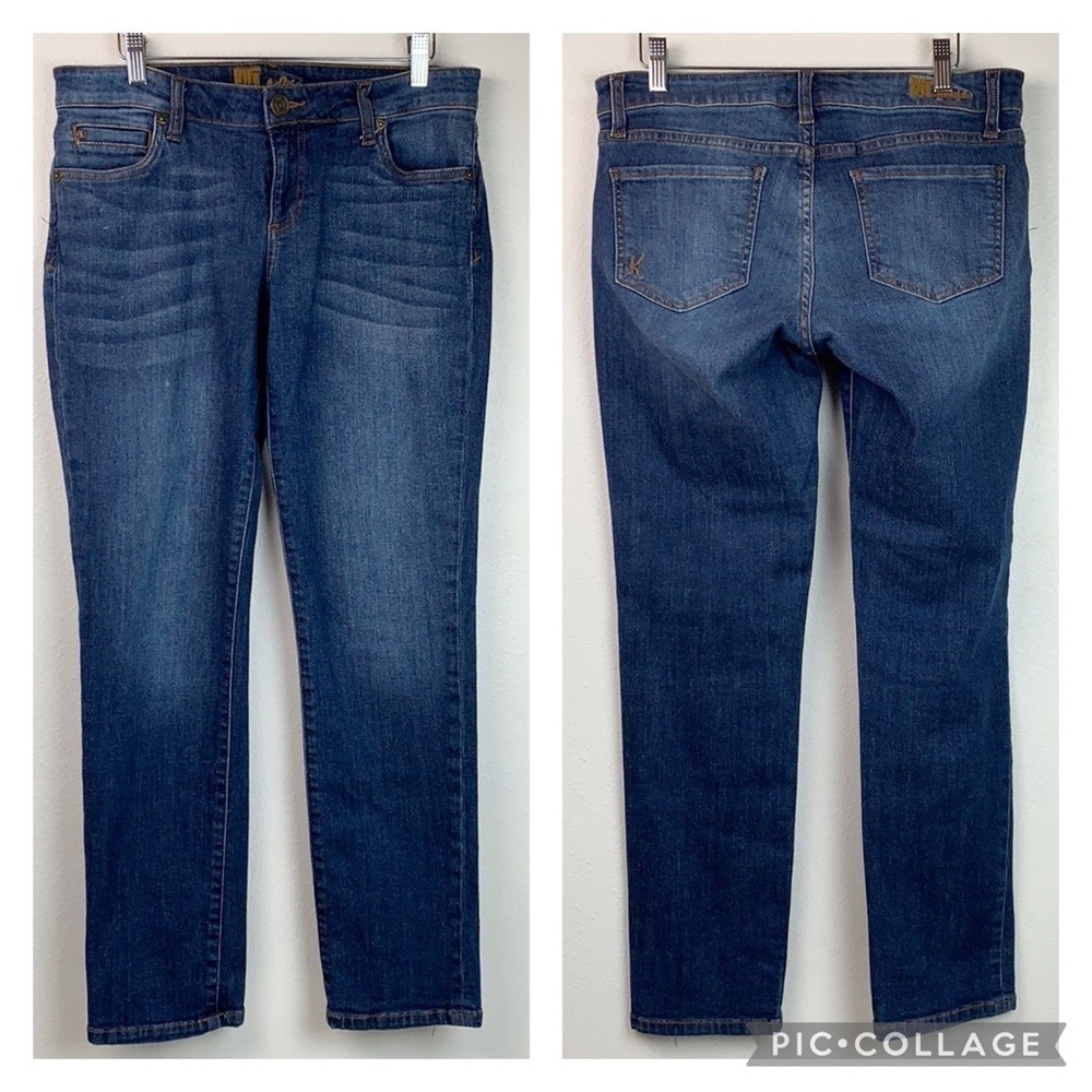 Kut from the Kloth soft cotton, touch of stretch skinny straight ankle jeans EUC